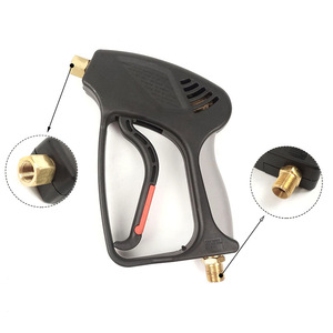 Pistolet à eau haute pression 5000 PSI, buse en cuivre, corps en plastique, outil de nettoyage de voiture, fonctionnement manuel, couleur noire - Product Image 1