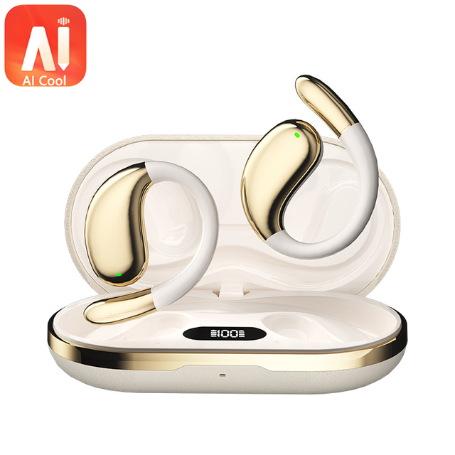 AI Smart Translator Earbuds 150+ Languages Ear-hook OWS Open Ear Wireless Audio Headset OEM/ODM Real-time AI Translator X011