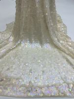 Robe de soirée haute couture à sequins et perles, tissu en dentelle à sequins, dernière collection