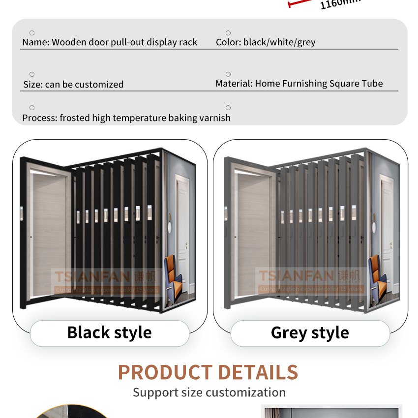 Tsianfan customized fire rated solid wood flush door display showroom core mdf pvc laminated interior flush doors sliding doors