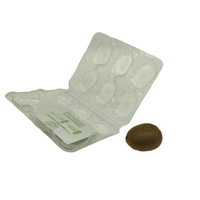 Nouveau produit boîte d'emballage de kiwis en plastique avec 6 trous séparateurs à clapet blister PET emballage à motif Rectangle Transparent