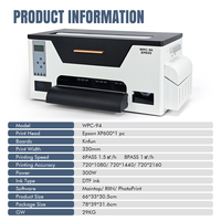 Imprimante DTF à impression rapide XP600 Circulation d'encre blanche PET Film impression t-shirt Machine de transfert de chaleur imprimante DTF A3 de bureau
