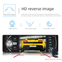 1 Din 4,1 pulgadas BT HD Video Reverse Stereo Car MP5 Player FM Receiver Music Mirror Link Cámara de visión trasera Android Car Radio