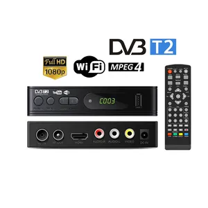 Dvb-t2 Decoder Full Hd Fta 1080p HD, dekoder Dvb-t2 Hevc STB penerima TV Dvb T2 Set Top Box
