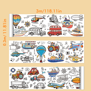 IN confezione <span class=keywords><strong>da</strong></span> 30x90cm per bambini Graffiti <span class=keywords><strong>da</strong></span> colorare carta pittura fai <span class=keywords><strong>da</strong></span> te disegno colore riempimento carta <span class=keywords><strong>da</strong></span> disegno rotolo regalo per festa - Product Image 4