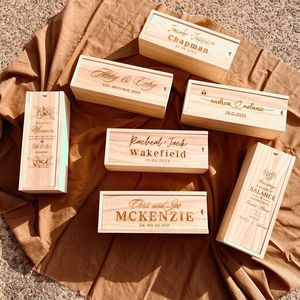 JUNJI Custom Engraved 48 Wooden Block Tumbling Tower <strong>Personalised</strong> <strong>Wedding</strong> <strong>Guest</strong> <strong>Book</strong> Alternative Interactive Party Gift Box - Product Image 6