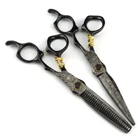 Professionnel JP440c acier 6 ''damas roulement ciseaux de coupe de cheveux en acier inoxydable tigre cisailles de coupe pour coiffeur barbier