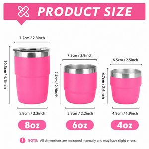 Custom logo 4oz 6oz 8oz Stainless Steel Vacuum Tumbler Camping Double Wall Insulated Gift Travel <b>Coffee</b> Mug Cup - Product Image 2