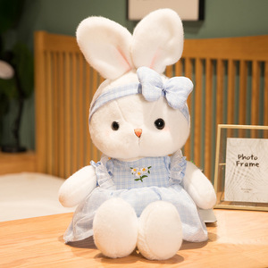 Trending Pick Cute Daisy Rabbit Plush <b>Toy</b> White Rabbit Doll Pillow Skirt Wearing <b>Stuffed</b> Figure Children's Day Gift Wholesale - Product Image 3