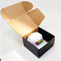 Boîte d'expédition pour chapeaux avec logo personnalisé, insert en carton ondulé, emballage pliable, fournisseur en gros d'emballages pour casquettes