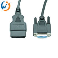 Cable Conector de Diagnóstico para Auto, 16 Pines OBDII a DB15 Hembra, Conector DB15 OBDII