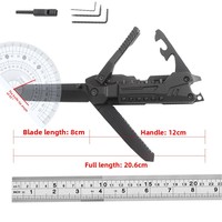 Couteau multifonction pliant en acier inoxydable, haute dureté, pour le camping, la survie, tactique, EDC, outil de poche portable pour l'extérieur, noir, nylon