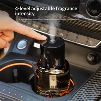 Diffuseur d'aromathérapie intelligent pour voiture, atomisation automatique, pulvérisation 120 ml, désodorisant en verre pour voiture, élimine les odeurs, diffuse l'arôme