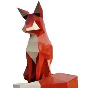 Sculture di animali personalizzate grandi sculture moderne con sezioni geometriche semplificate