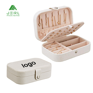 Custom Logo Luxury PU Leather Jewelry Travel Box Jewelry Storage Box