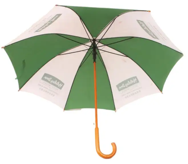 Business Promotion Schwarz 16 Rippen Floral Lady Regenschirm, Holzgriff Günstige Preis Promotion Regenschirm für Geschäfts mann