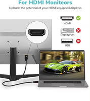 Câble 2.1 ultra-fin haute vitesse 15 pieds 8K 3D compatible avec projecteur et moniteur, avec Ethernet, plaqué or mâle-mâle, gaine en PVC