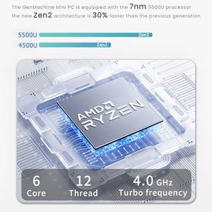 Mini <span class=keywords><strong>PC</strong></span> HD GenMachine con AMD Ryzen 5 5500U <span class=keywords><strong>de</strong></span> 6 Núcleos y 12 Subprocesos, DDR4 8/16/32, Disco Duro SSD <span class=keywords><strong>de</strong></span> 512 GB, Windows 11, Wifi6 para Gamers - Product Image 3