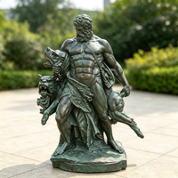 Statue de Cérés, le Cerbère de la mythologie grecque, en bronze, taille réelle, sculpture en cuivre sur mesure pour la décoration extérieure de villa et de jardin
