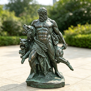 Estatua de Bronce de Hércules Cerberus, Mitología Griega, Escultura de Cobre Personalizada a Tamaño Real para Decoración de Jardín o Villa al Aire Libre - Product Image 3