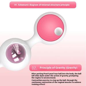 ชุดลูกบอล Kegel แบบสั่นควบคุมระยะไกลห้าชิ้นไข่ดัมเบลช่องคลอดเครื่องฝึกกล้ามเนื้ออุ้งเชิงกรานสำหรับผู้ใหญ่ - Product Image 3
