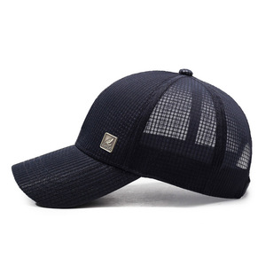 New Summer Mesh Fabric 6-Panel Baseball Cap Machine Embroidery Alphanumeric Text Middle-Aged Elderly Men Sun-Protective - Product Image 2