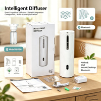 Diffuseur d'huiles essentielles sans eau 100 ml, nébuliseur mural et de table, usage commercial, domestique, hôtelier, application mobile, léger, 110-240 V, large plage de tension