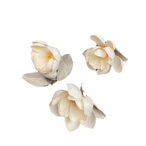 Queyiyi Flowers Bouquet artificiel de magnolias à 4 têtes, 85 cm de haut, pour décoration de mariage et d'intérieur, arrangement de fleurs séchées, accessoires de photographie - Product Image 5
