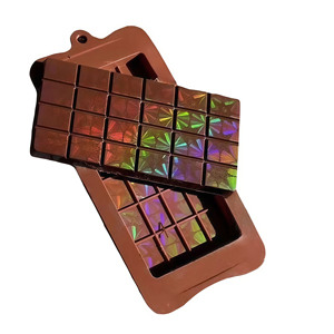 Lifetop Dubai Sô Cô La Khuôn Cấp Thực Phẩm Holographic Sô Cô La Khuôn Holographic Nhựa Khuôn Silicone - Product Image 5