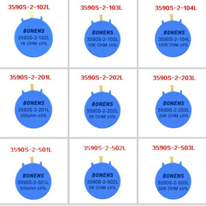 Potenciómetro de Hilo Enrollado 10k 10 Voltios 3590S, Tolerancia del 5%, 22x38mm para Bonens - Product Image 4