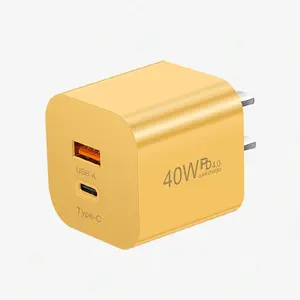 Xách tay 40 Wát điện thoại di động sạc chúng tôi EU Anh cắm USB Loại C PD nhanh chóng sạc tường Adapter cho iPhone 15 cho iPad