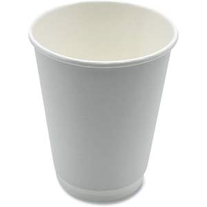 Boardwalk BWKDW12HCUPPK 12 Oz. Gobelets en papier à double paroi blancs - 25/paquet - Product Image 2
