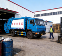Camion compacteur d'ordures urbaines à bras oscillant arrière AOMAN-101 6x4, moteur diesel manuel Euro 3, pompe 5.9L, moteur, boîte de vitesses