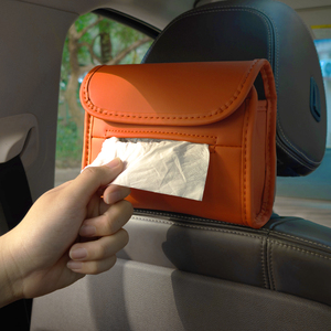 Suporte de Caixa de Lenços para Carro em Couro Luxuoso, Organizador Universal Durável para Acessórios de Interior de Veículos - Product Image 3