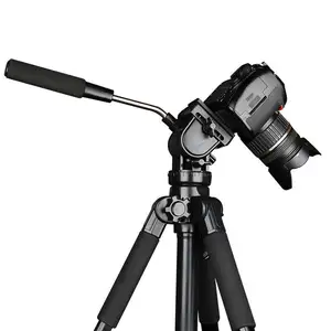 Q333 डीएसएलआर डिजिटल कैमकॉर्डर डीवी ट्राइपॉड फ्लूइड हेड पिक्चर स्टैंड सपोर्ट ट्राइपॉड 65'' के लिए प्रोफेशनल वीडियो कैमरा ट्राइपॉड