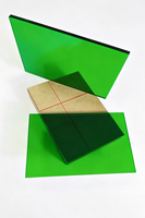 Plaque en acrylique PMMA coulé transparent vert vif Gaoliangguang, panneau teinté pour artisanat et décoration intérieure 1220x2440mm, résistant aux intempéries