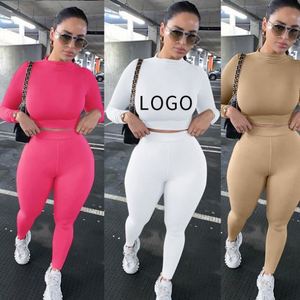 Custom Two Piece Ladies <b>Tracksuit</b> Sweatsuit Set 2 Piece Crop Top Track Sweat Suit Set for <b>Women</b> - Product Image 2