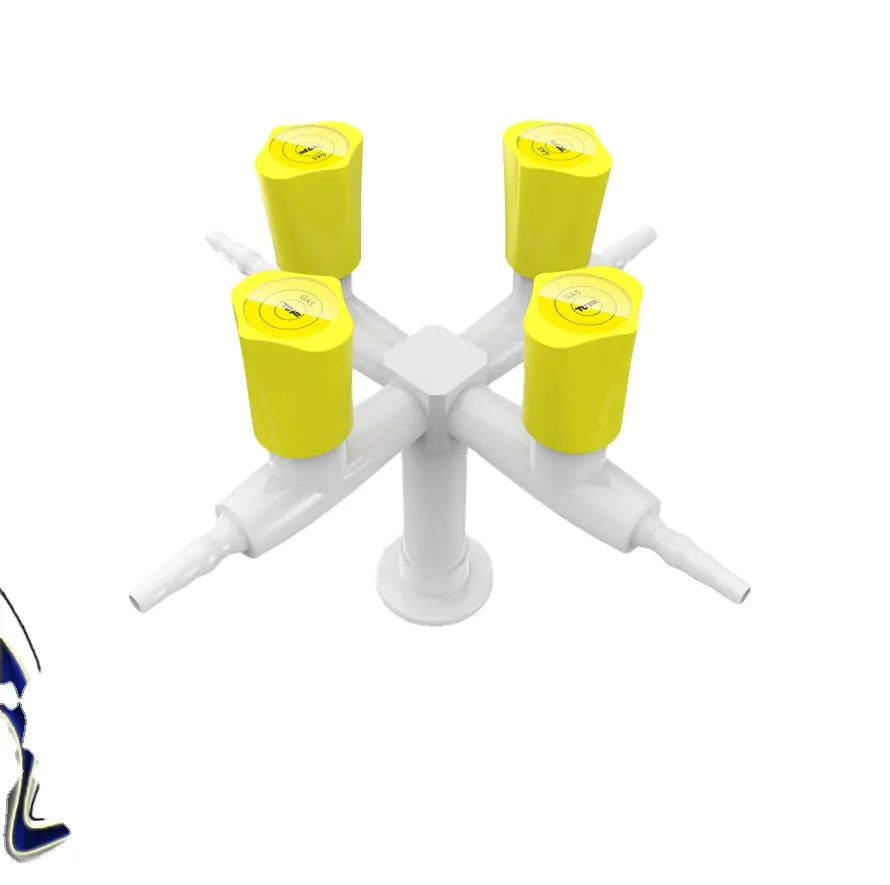 Masa/güverte dört yönlü lab gaz vana, gaz parçaları, gaz musluk kontrolleri