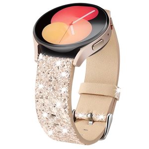Fasce di Bling compatibili <span class=keywords><strong>Samsung</strong></span> Galaxy <span class=keywords><strong>Watch</strong></span> 7 6 5 <span class=keywords><strong>4</strong></span> <span class=keywords><strong>Band</strong></span> 40mm 44mm classico 43mm 47mm 46mm 42mm Glitter pelle 20mm fasce donne - Product Image 5