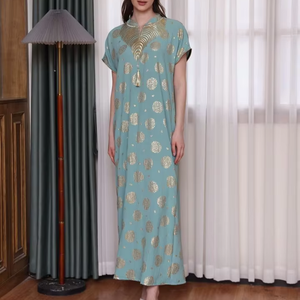 Abaya élégante pour femmes, à fleurs, dentelle <span class=keywords><strong>marocaine</strong></span>, sequins, broderie, respirante, coupe ample, grande taille, traditionnelle, pour mariage islamique - Product Image 1