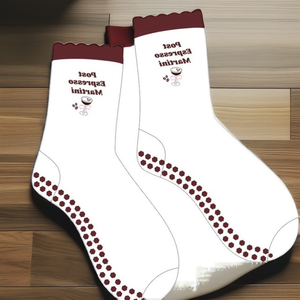 Calcetines Antideslizantes con Estampado de Espresso Martini, Impresión Digital para Adultos, Uso Casual, Temporada de Primavera - Product Image 2
