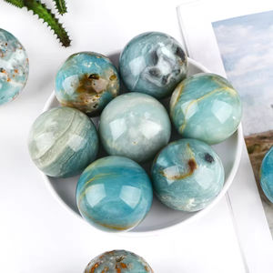 Venta al por Mayor de Esferas de Ágata Azul Cielo Natural de Alta Calidad Fanshi, Bolas de Cuarzo Pulido para Sanación, Artesanías de Cristal para Decoración del Hogar - Product Image 4