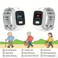 Reloj con Rastreador GPS 4G L21 con Monitoreo de Frecuencia Cardíaca y Presión Arterial