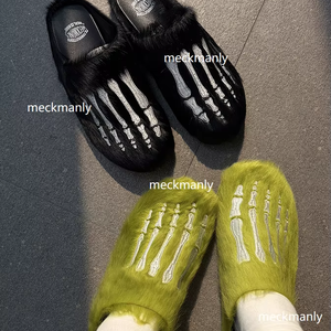 Zapatos ligeros de verano con suela de madera, pantuflas de cuero genuino con punta cerrada, sandalias bordadas para hombre y mujer - Product Image 1