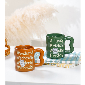 Taza de Agua para Oficina con Diseño Único, Sublimación Creativa en Inglés, Colorida, Esmaltada, Divertida, con Animales y Letras - Product Image 4