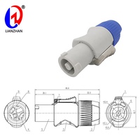 Bloqueable 20A 250V Powercon enchufe macho gris Panel solar Cable conector de alimentación