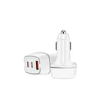 Chargeur de voiture amélioré 20W 2A + C trois ports chargeur de téléphone de voiture charge rapide accessoires de voiture pour téléphone