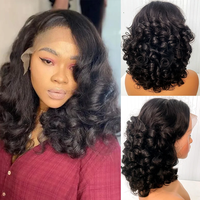 Perruques de Cheveux Humains Vierges de Donneur 12A, Perruque Frontale en Dentelle HD 13x4, Densité 250%, Vague Rebelle Doublement Étirée Vietnamienne Non Traitée