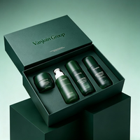Ensemble de flacons et pots cosmétiques vides en verre dépoli vert, forme capsule unique, 40ml, 100ml, 120ml, 50g, 100g, pour soins de la peau et lotions