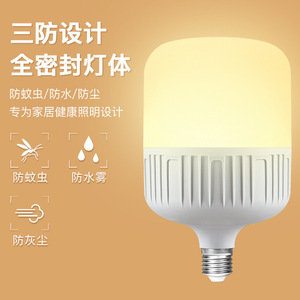Led <b>Bulb</b> E27 Warm <b>White</b> Light High Brightness Indoor Energy Saving Home Lighting PC Lampshade Full Sealed Design - Product Image 1